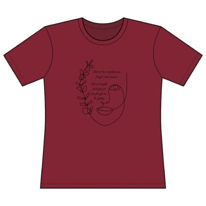 Women's Inspirational Line Art Tee — "Never be so polite you forget your power" - Image 5
