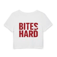 "Looks sweet" "Bites hard" crop top - Image 2