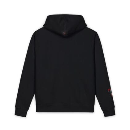 Sounder Hoodie — Vertical "Unbothered" Minimalist Black Hoodie - Image 2