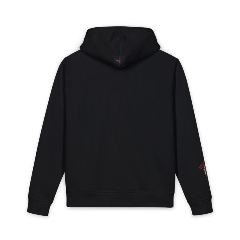 Sounder Hoodie — Vertical "Unbothered" Minimalist Black Hoodie