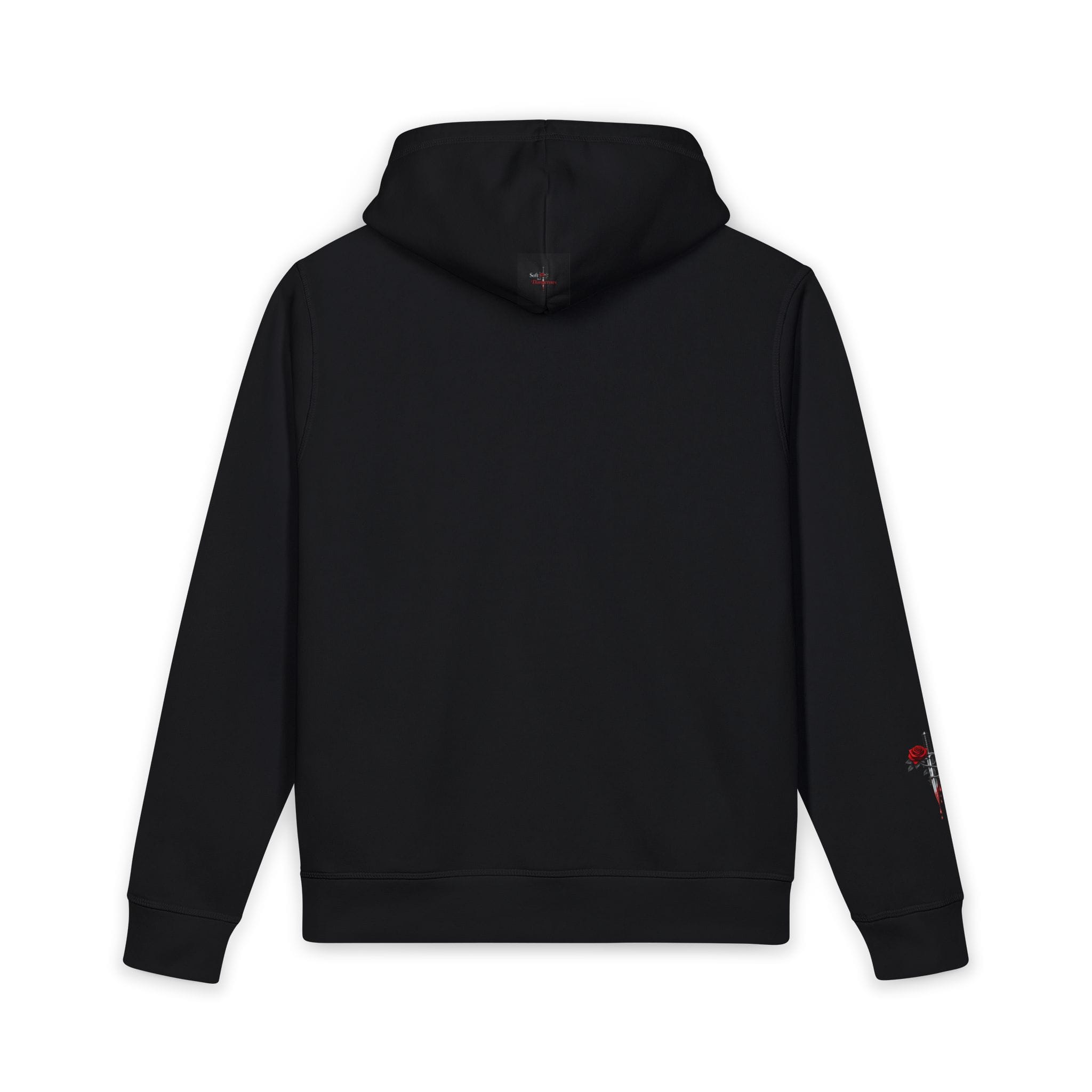 Sounder Hoodie — Vertical "Unbothered" Minimalist Black Hoodie - Image 2