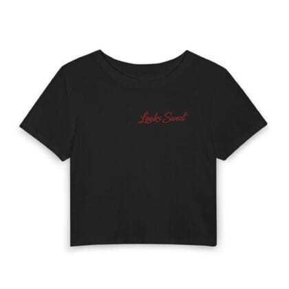 "Looks sweet" "Bites hard" crop top - Image 3