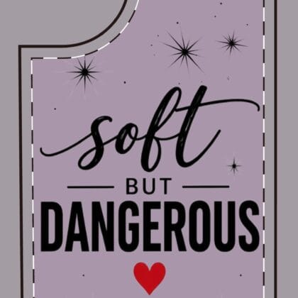 Soft But Dangerous Phone Case – Heart Accent Sparkle Design - Image 5