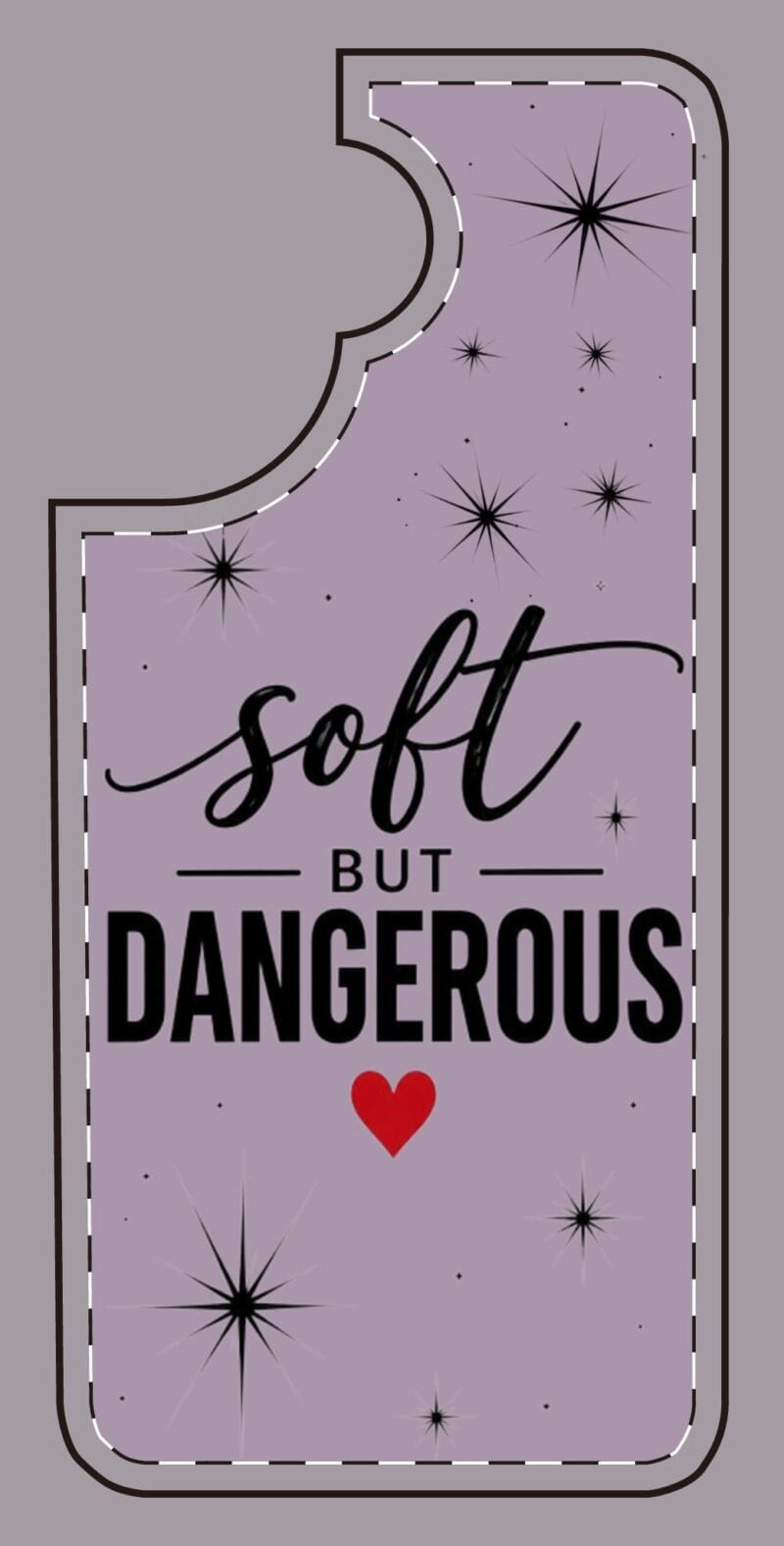 Soft But Dangerous Phone Case – Heart Accent Sparkle Design