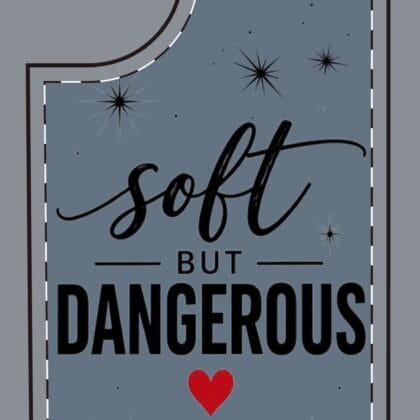 Soft But Dangerous Phone Case – Heart Accent Sparkle Design - Image 9