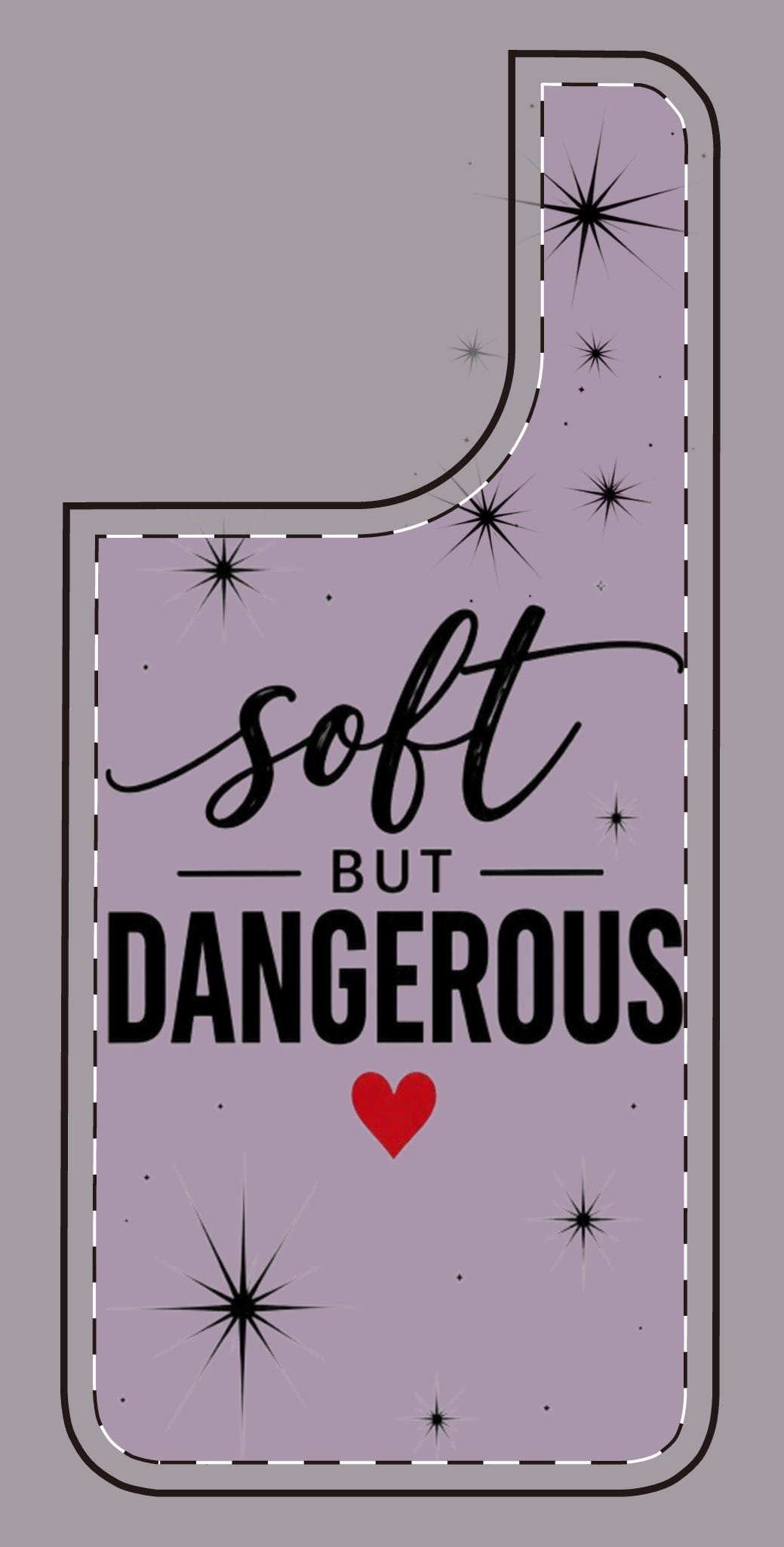Soft But Dangerous Phone Case – Heart Accent Sparkle Design - Image 6