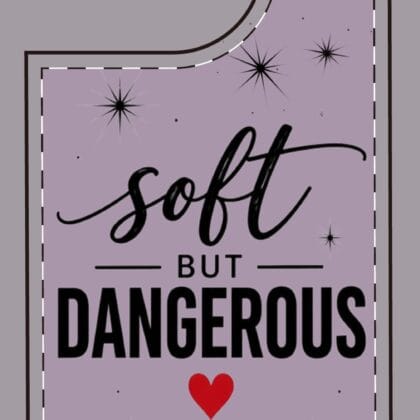 Soft But Dangerous Phone Case – Heart Accent Sparkle Design - Image 8