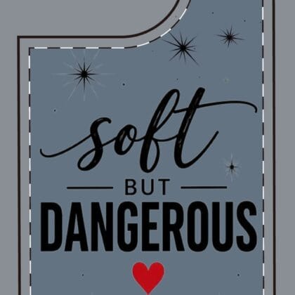 Soft But Dangerous Phone Case – Heart Accent Sparkle Design - Image 12