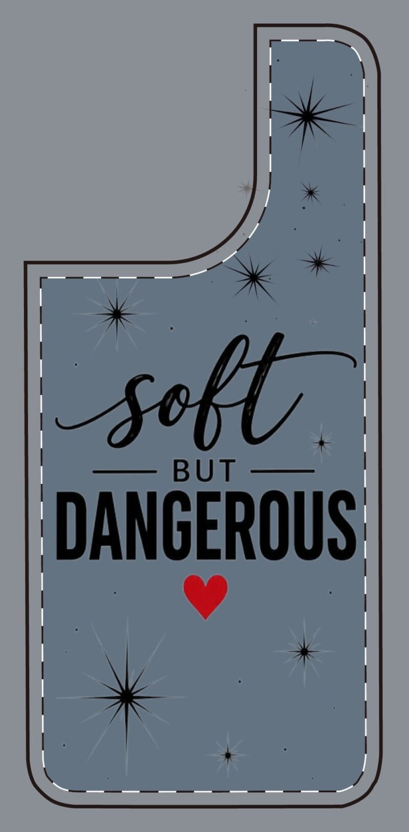 Soft But Dangerous Phone Case – Heart Accent Sparkle Design