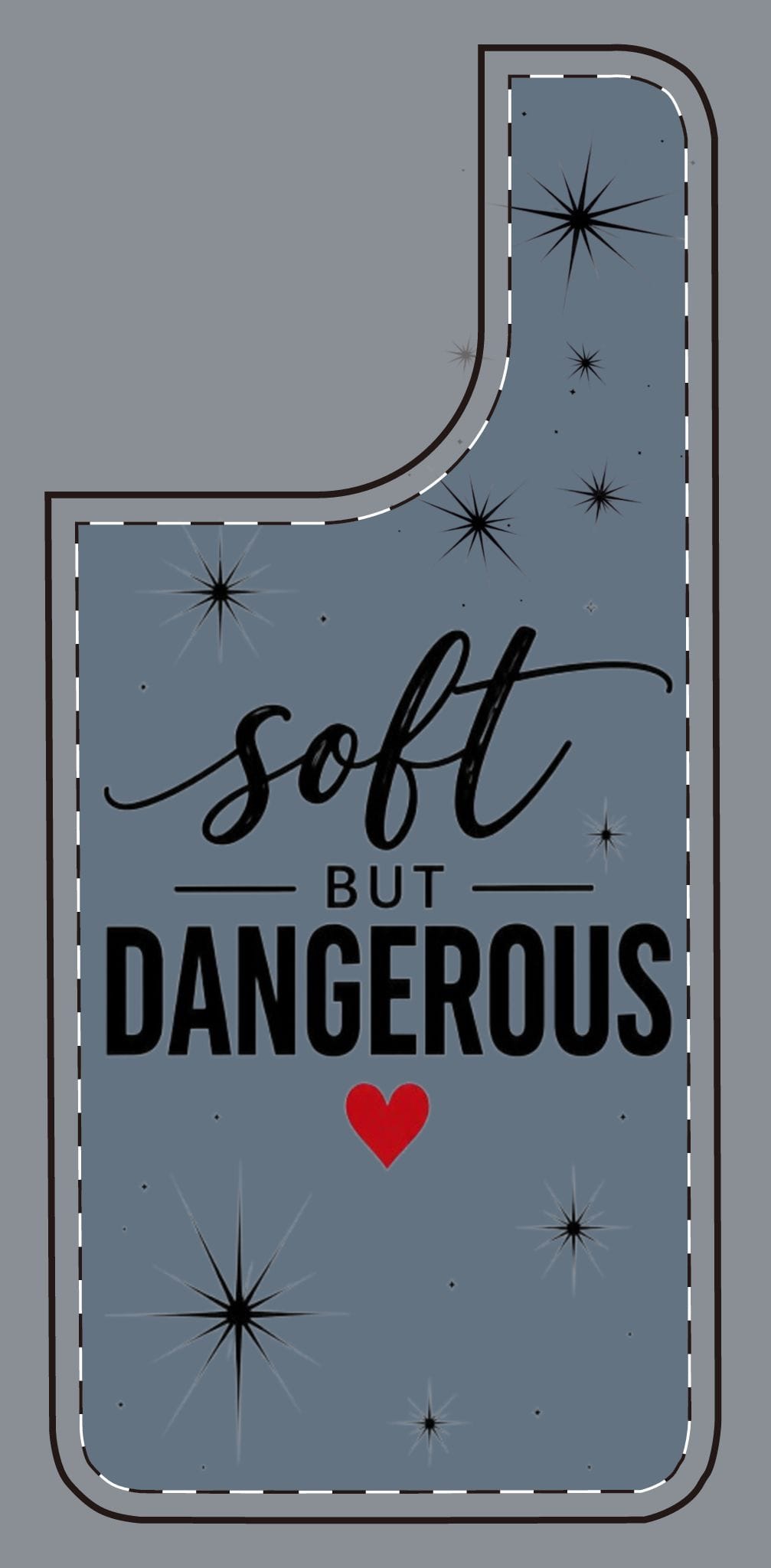 Soft But Dangerous Phone Case – Heart Accent Sparkle Design - Image 12