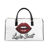 Faux Leather "LOOKS SWEET, BITES HARD" Travel Bag - Image 1