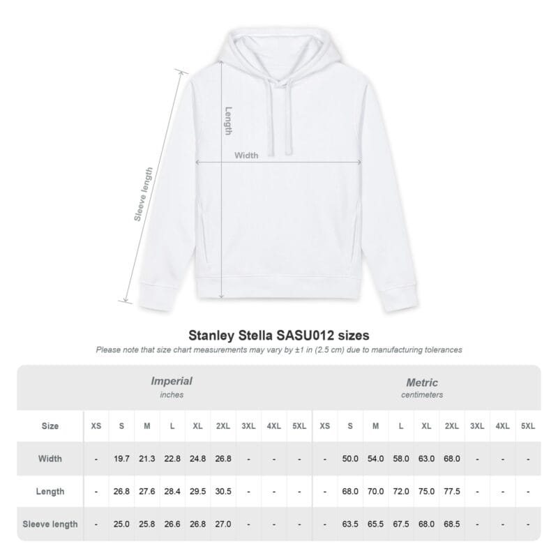 Sounder Hoodie — Vertical "Unbothered" Minimalist Black Hoodie