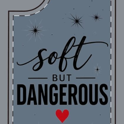 Soft But Dangerous Phone Case – Heart Accent Sparkle Design - Image 11