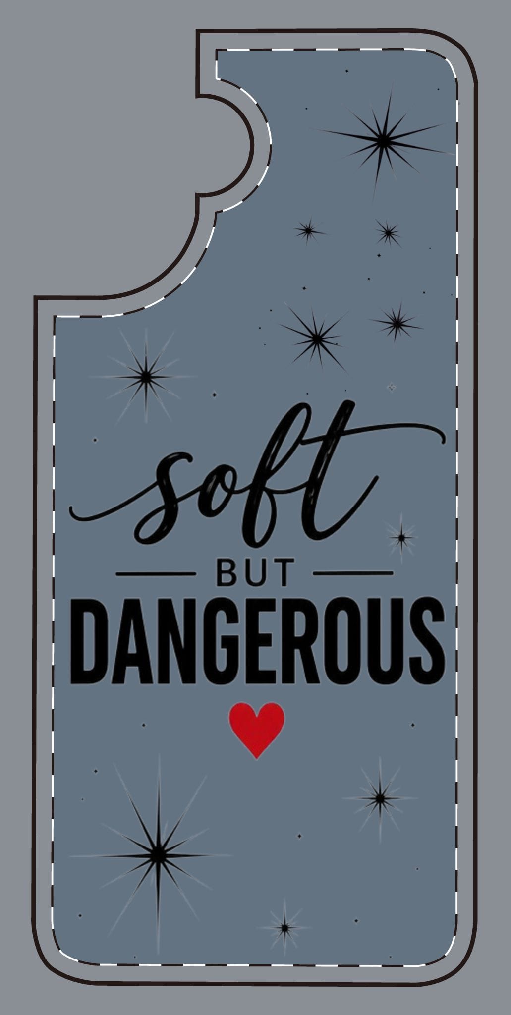 Soft But Dangerous Phone Case – Heart Accent Sparkle Design - Image 11