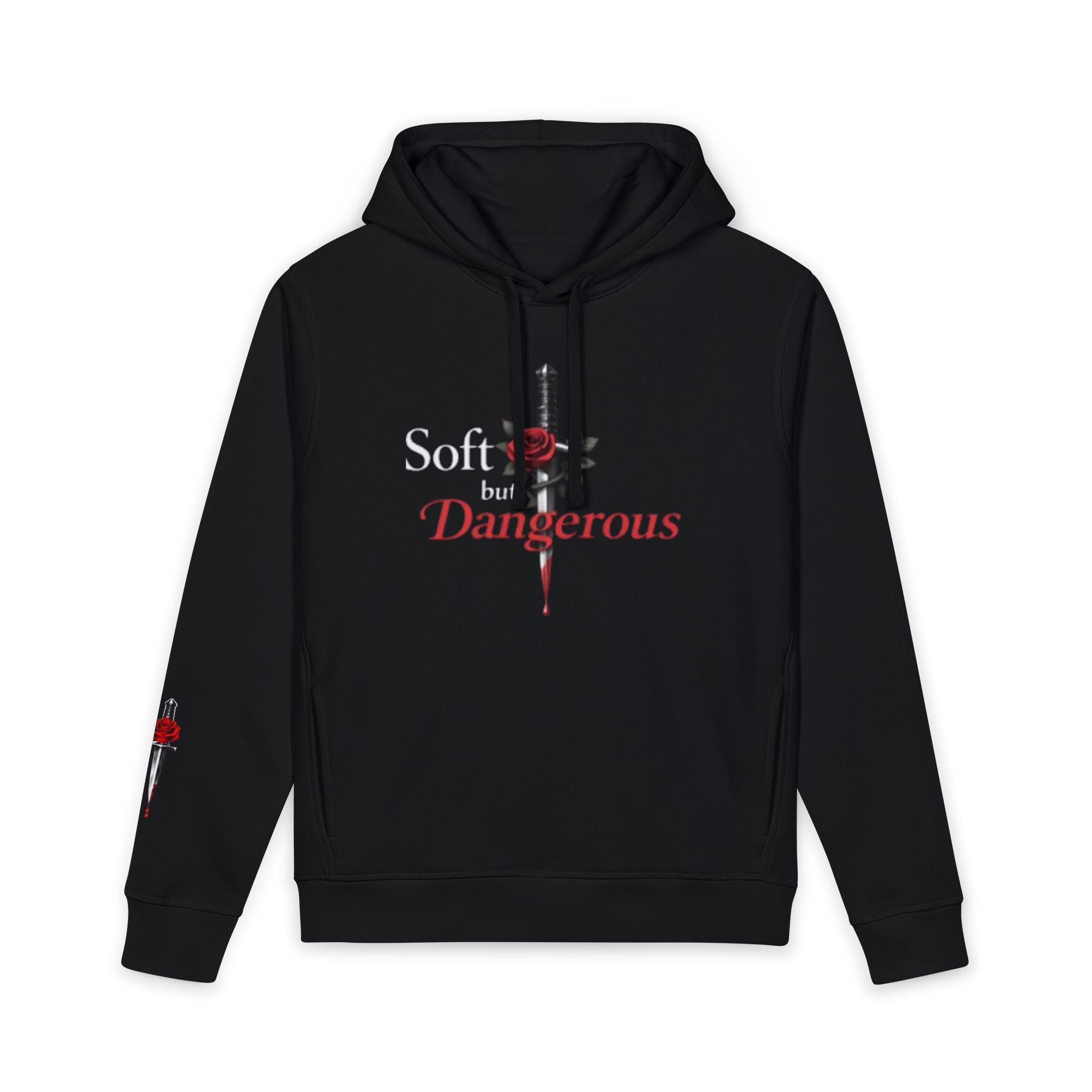 Hoodie - "Soft but Dangerous" Rose Dagger Graphic Hoodie - Image 1