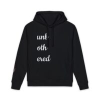 "Unbothered" Minimalist Black Hoodie - Image 1