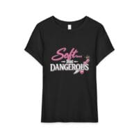 Soft But Dangerous Women’s Tee — Cute Pink Script Graphic Shirt - Image 1
