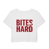"Looks sweet" "Bites hard" crop top - Image 2