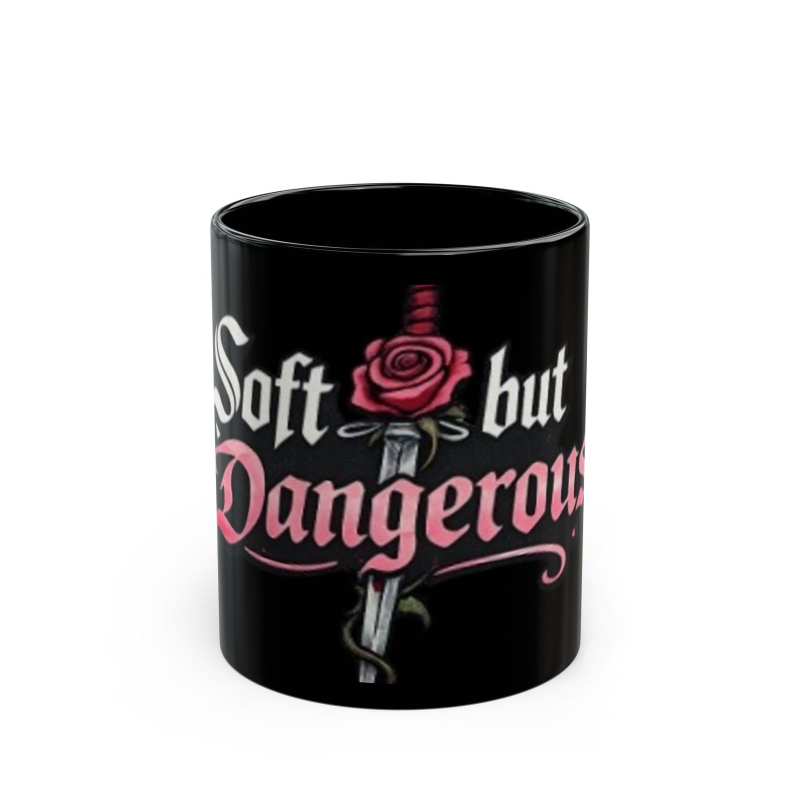 Soft but Dangerous Black Mug - Image 1