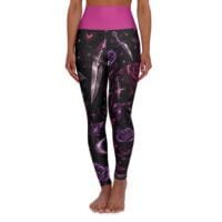 Yoga Leggings — 'Soft but Dangerous' Gothic Rose High-Waist Leggings - Image 1
