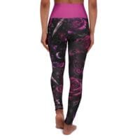 Yoga Leggings — 'Soft but Dangerous' Gothic Rose High-Waist Leggings - Image 2