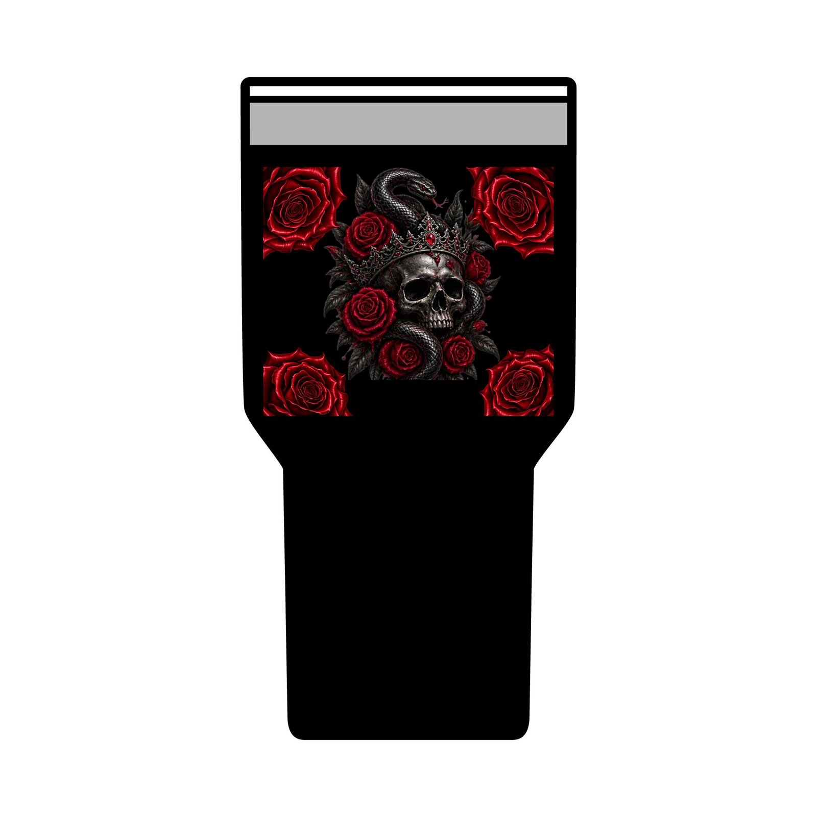 30oz Insulated Tumbler – Sweet but Dangerous Gothic Skull & Roses - Image 2