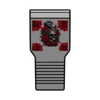 30oz Insulated Tumbler – Sweet but Dangerous Gothic Skull & Roses - Image 4