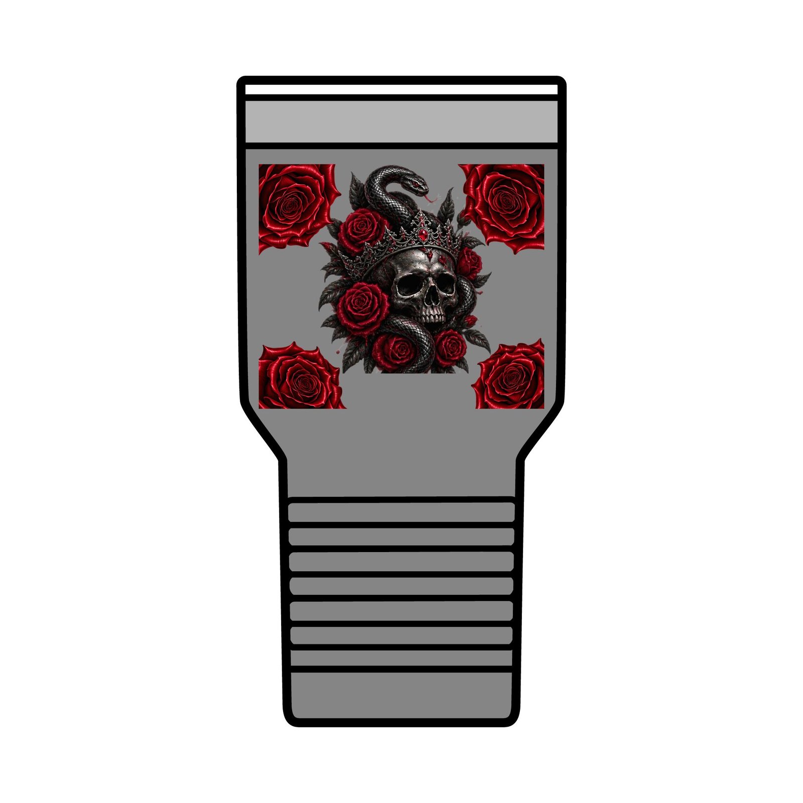 30oz Insulated Tumbler – Sweet but Dangerous Gothic Skull & Roses - Image 4