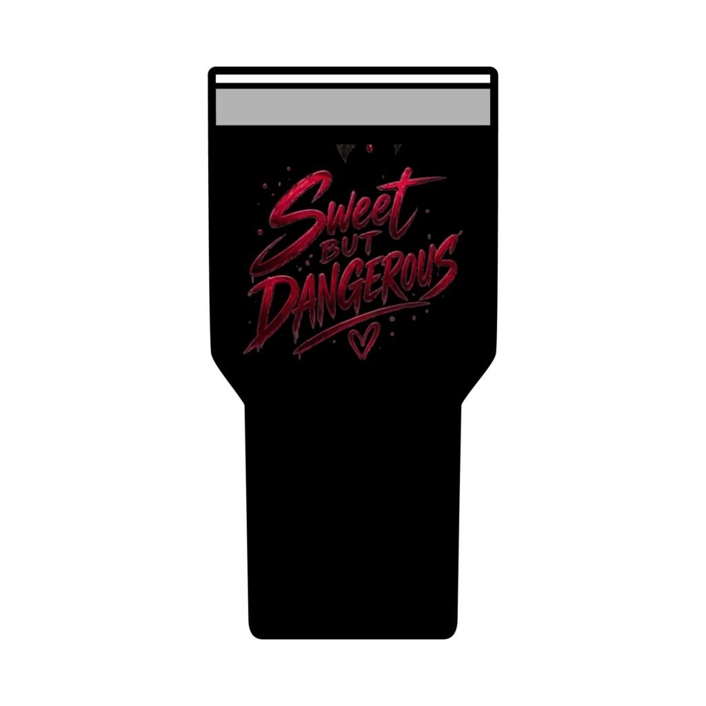 30oz Insulated Tumbler – Sweet but Dangerous Gothic Skull & Roses