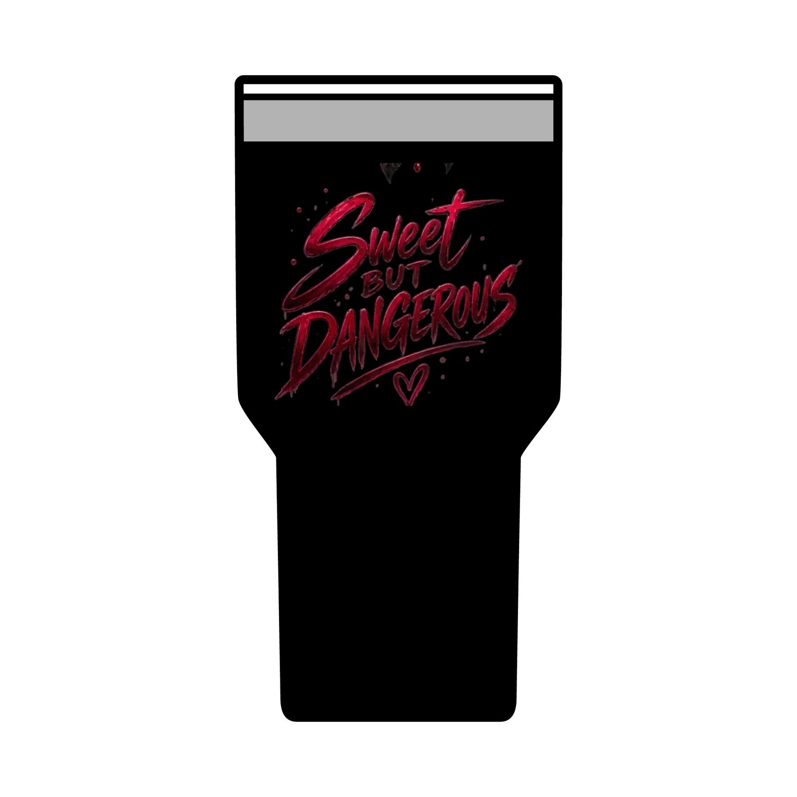 30oz Insulated Tumbler – Sweet but Dangerous Gothic Skull & Roses - Image 1