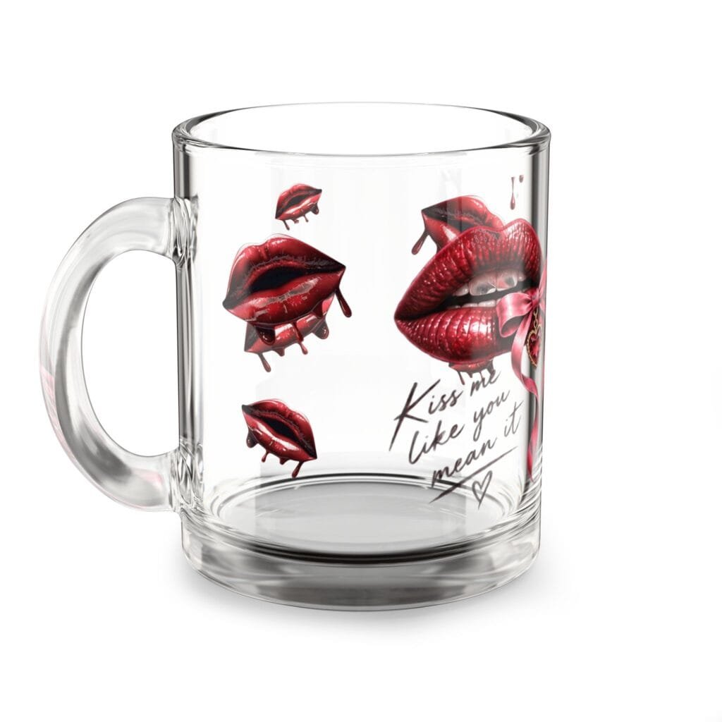 Glass Mug — “Good Girls Love Harder” Heart Design, 10oz Romantic Gift