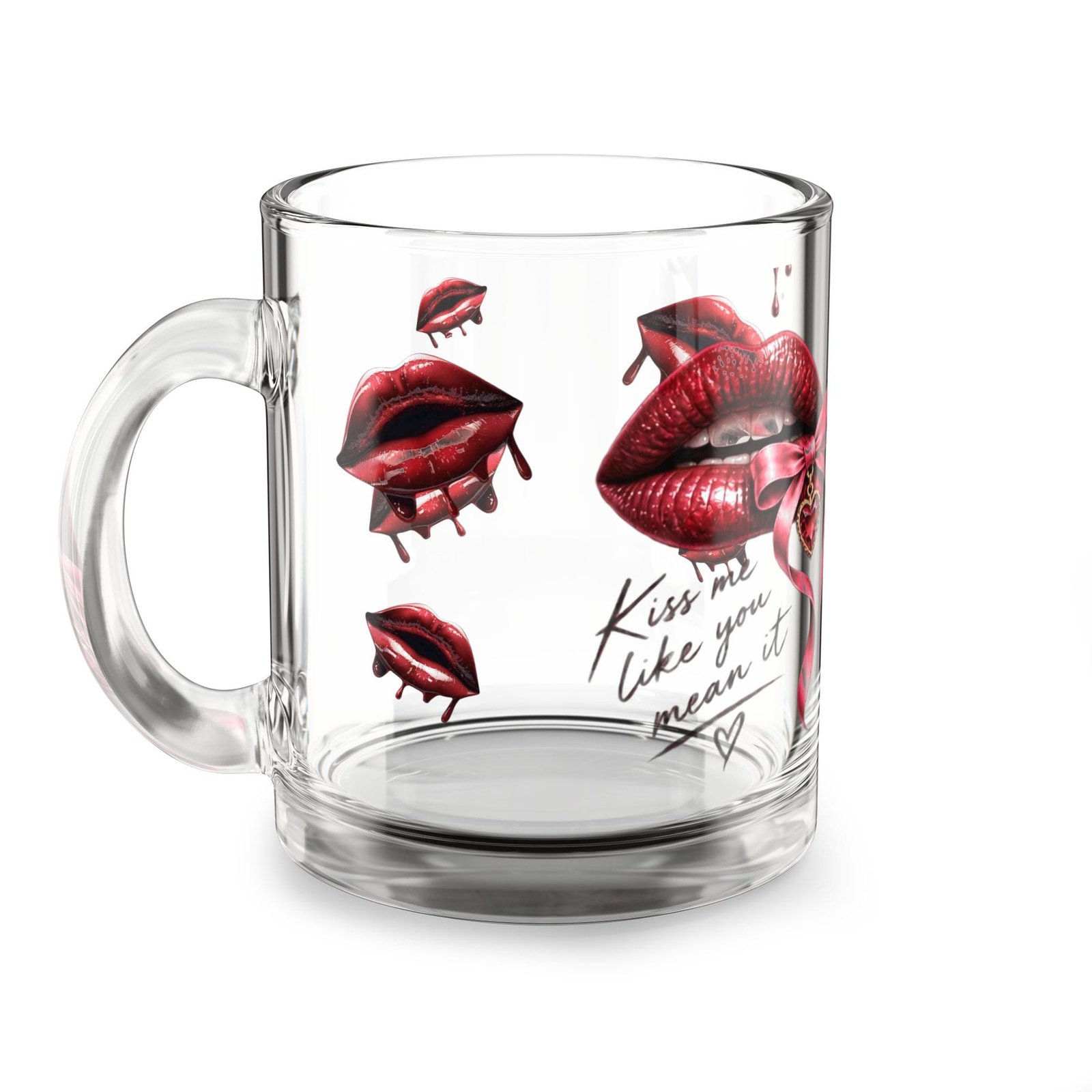 Glass Mug — “Good Girls Love Harder” Heart Design, 10oz Romantic Gift - Image 2